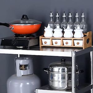 💗Ready Stock💗Stainless Steel Kitchen Stove Rack Gas Rack / Cooking Table/ Multipurpose Rack/ Rak Dapur  Memasak