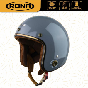 Mũ bảo hiểm 3/4 RONA R8 ximang bóng nón xe máy chính hãng phù hợp cho nam và nữ freesize - Rona Helmet