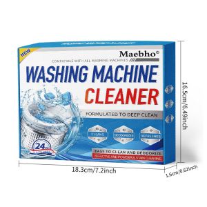 👍SG Seller Washing Machine Cleaner Tablets | Deep Clean | Removes Odor & Bacteria | Fits Front & Top Load Washer