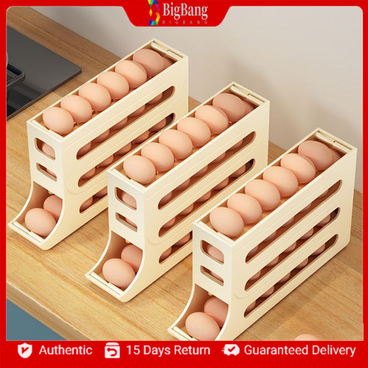 Kitchen Egg Tray Multi-Layer Refrigerator Stackable Egg Storage Box ...