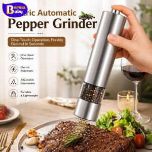 BERMA BABY Electric Automatic Mill Pepper Adjustable Thickness Rechargeable Kitchen Cooking Tool Spice Grinder