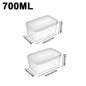 ตู้เย็นเกรดอาหาร2ชิ้นกล่องถนอมอาหารผลไม้และผักความจุมากกล่องใส่ของแบบใสภาชนะปิดสนิทอาหารในครัว