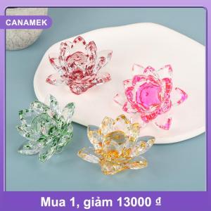 【CANAMEK】 60Mm Thạch Anh Pha Lê Hoa Sen Thủ Công Mỹ Nghệ Thủy Tinh Phong Thủy Đồ Trang Trí Bức Tượng Nhà Đám Cưới Đảng Trang Trí Nội Thất Quà Tặng Lưu Niệm May Mắn Pha Lê Hoa Sen Trang Trí