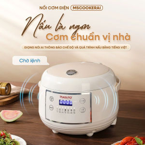 Nồi Cơm Điện Tử  Biết Nói MSCookerAI Masuto 15L -  Lòng Nồi Ceramic Chống Dính Cao Cấp Tích Hợp 7 Chức Năng