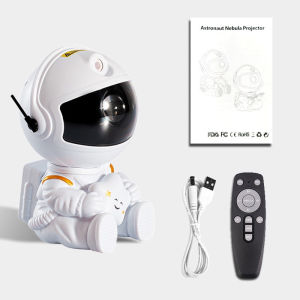 Astronaut Starry Sky Projector Lamp Galaxy Star LED Night Light Bedroom Ambient Decor Lamp
