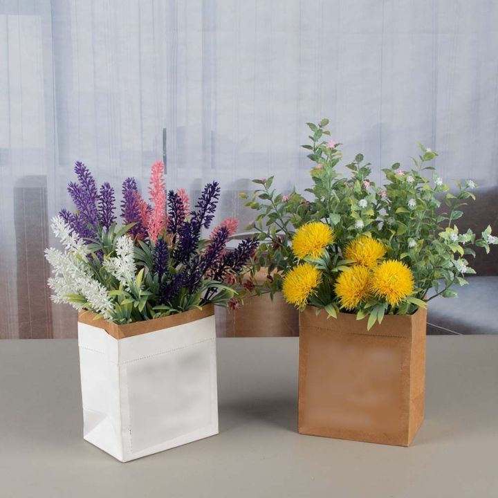 AXW9994 Soft Artificial Lavender Flowers Bouquet Plastic Realistic