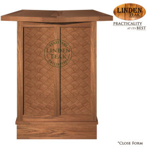 Handcrafted Solid Teak Wood ECO Diagonal Bar Counter Furniture