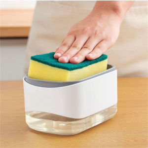 Press Soap Dispenser Dishwashing Sponge Dispenser Sponge Cartridge Holder Soap Pump Liquid Dispenser Holder Bekas Sabun
