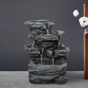 Christmas present Five Stream Rock Cavern Tabletop Fountain Tiered Desktop Water Feature