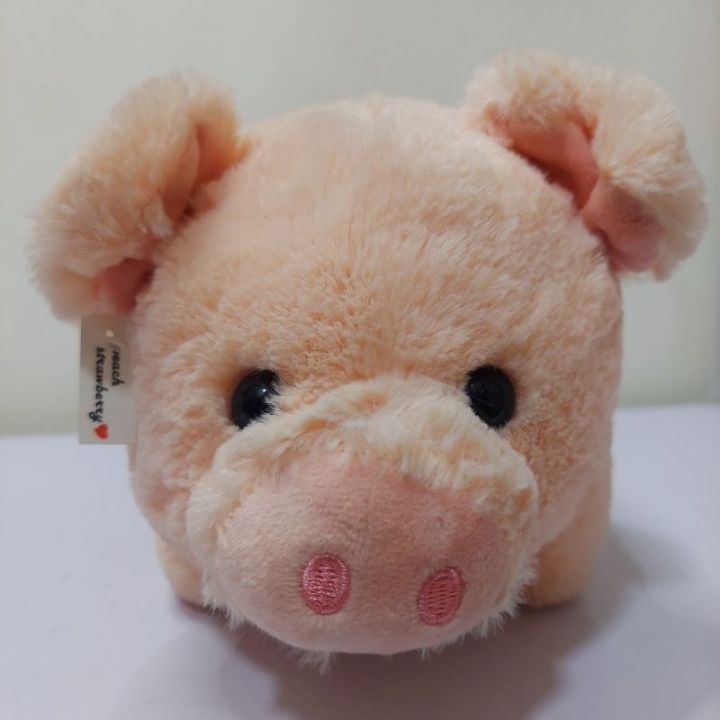 Realistic Pig Stuffed Animal Furry Pig Peach Stuff Toy | Lazada PH