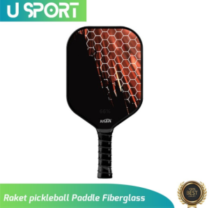 1Set Pickleball Paddle Raket Bahan Serat Karbon Honeycomb Core Fiberglass Indoor Outdoor