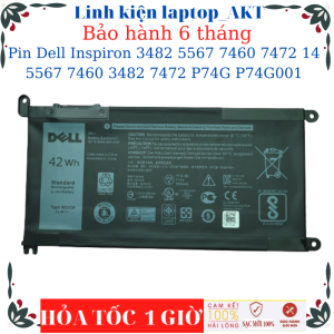 Pin laptop Dell Inspiron 3482 5567 7460 7472 14 5567 7460 3482 7472 P74G P74G001- Pin WDXOR-42Wh