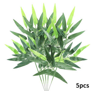 1/5/10 44cm Artificial Plastic Bamboo Leaf Home Simulation Plant Office Green Decoration Supplies