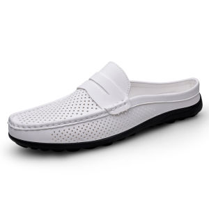 Loafers Lightweight Bean Summer Slip-Ons Breathable Casual Half-Cup Slippers 1850