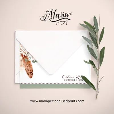 16 PCS / 22 PCS / 32 PCS Personalized Note Cards BOHO-NC009