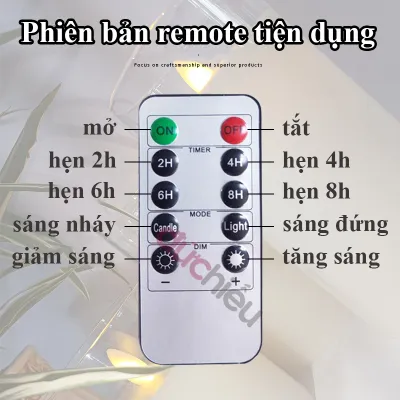 [ Mua 6 nến tặng kèm remote ] Que nến điện tử tim đèn như thật cao 28cm dùng pin trang trí decor đám cưới cầu hôn resort party – Đức Hiếu Shop