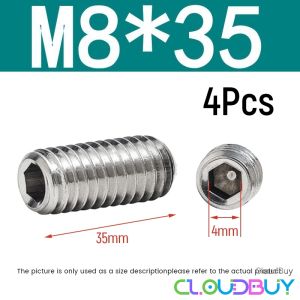 C.B.【Ready in Stock】 M8 304 Stainless Allen Setscrew Socket Grub Screw Flat Head Screw Allen Hex Socket
