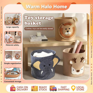 Felt Clothes Storage Basket Large Toy Storage Box Cute Animal Shape Thick Organizer Living Room Storage Basket