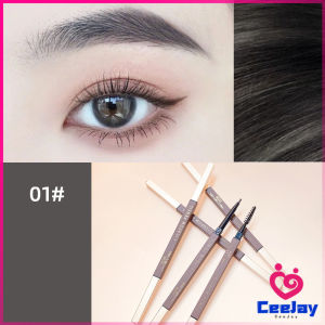 CeeJay ดินสอเขียนคิ้วแบบหมุน 2 in 1 กันน้ำดินสอเขียนคิ้ว มีหัวแปรงปัดคิ้ว Double eyebrow pencil