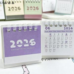 CX🎄💓💥 2026 mini đơn giản Lịch Bàn Nhỏ Lịch sáng tạo CuộN lịch kế hoạch trang trí máy tính để bàn văn phòng phẩm