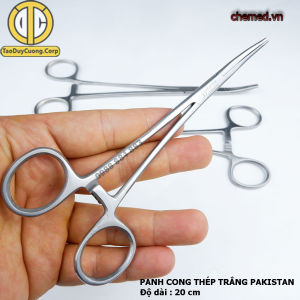 Panh cong y tế có mấu và không mấu thép trắng pakistan dùng trong y tế các size