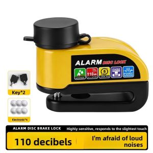2026 Bicycle Disc Brake Lock Alarm Electric Vehicle Lock Motorcycle Brake Disc Anti-theft Lock Riding Equipment