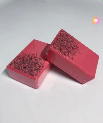 Gạch tập Yoga 220g cao cấp EVA cục Block Yoga in Hoa Mandala Cứng gấp 3 lần loại gạch tập thông thường G11
