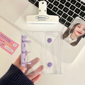 BEAUTYLADIES Nút Đôi Bìa album ảnh 3 inch A8 Mini Bìa album thẻ 3 inch Bộ sưu tập sách Di động Ốp hình ảnh mini Đựng ảnh