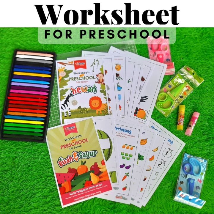 40 Hal Worksheet Anak 2 3 4 5 6 Tahun Aktivitas Menggunting Dan Menempel TK PAUD PRESCHOOL