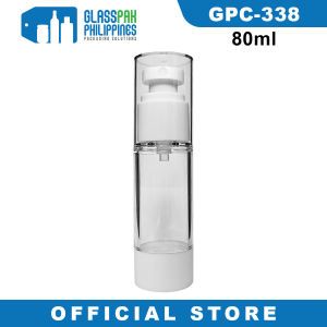 Glasspak 30ml 80ml 100ml 120ml Clear Airless Pump And Spray Bottle Reusable Acrylonitrile Styrene (AS) Material Polypropylene (PP) Material Clear Color White Pump Bottle Serum Container Face Cream Storage Skin Care Products Organizer