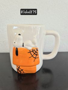 2025 Peanuts Worldwide LLC and Rae Dunn irregular-shaped Halloween Snoopy mug - Caught in your web