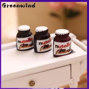 【Greenwind】 3pcs 1:12 dollhouse Miniature Chocolate sauce อาหารรุ่น KITCHEN Scene Decor ของเล่น