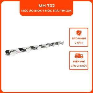 Móc áo inox 7 móc trái tim 304 VINA MH702
