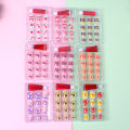 【QNAIT】Kids Fake Nails Press On Nail Art Decor Child Detachable False Nails Oval Wearable Full Cover Nail Tips Manicure Tools. 