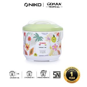 Niko Rice Cooker / Magic Com 1.8 Liter 3 in 1 - Gohan Culture Tropical - FREE ONGKIR Jabodetabek