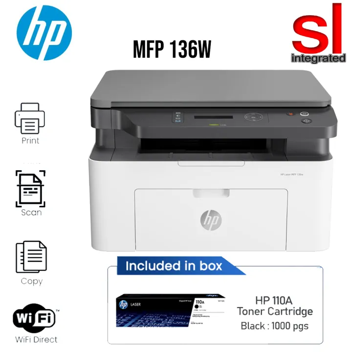 HP Laser MFP 136W Print,Scan,Copy & Wifi Laser Multifunction Printers