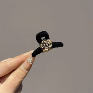 Camellia Hair Clip Elegant Women Hairpin Korean Style Side Bang Forehead Clip Flower Hair Accessory Cute Daily Styling