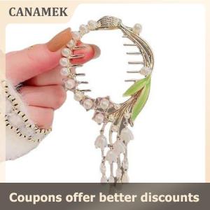 【 CANAMEK 】 Braided Bow Hair Clips Butterfly Hairpin Ponytail Buckle Hair Pin Claw Korean Accessories