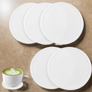 Ginca Non Slip Silicone Drink Coasters Large Black Cup Coaster Set For Outdoor Drinks Anti Stain Heat Resistant - Cup Tab