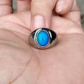 CINCIN BATU AKIK AURORA COLOR CHANGE BY TEMPERATUR MINIMALIS. 