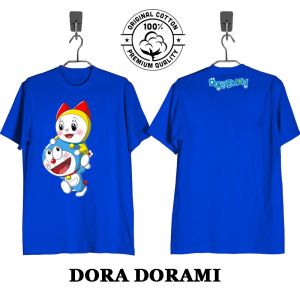 KAOS DORAEMON DEWASA DAN ANAK FANTASIA DORA DORAMI COTTON 24s