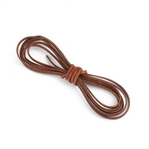 Dây Da Thật Màu Nâu Cổ Điển 2M Dây Thừng Tròn 1.5Mm 2Mm Dây Da Dẹt 3/4/5/6/8/10Mm Trang Sức Vòng Cổ Vòng Tay Tự Làm