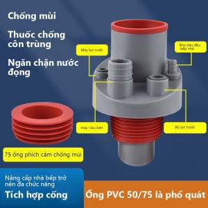 Bộ Đầu Nối Ống Thoát Nước 5 in 1 Ngăn Mùi Chống Côn Trùng Chặn Nước Trào Ngược Phù Hợp Bồn Rửa Bát HOME