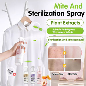 [99.9% Sterilization] Household Mite Removal Spray Deep Mite Removal Spray Dust Mite Removal Spray Mite Spray Dust Mite Remover Plant-Based Repellent Mattress And Bedding Cleaner Essential Oil Mite Control