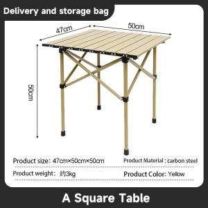 LOOGU Outdoor Portable Folding Table High Strength Aluminum Alloy Table Picnic Gathering Table Chair