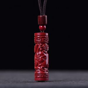 已开光 招财 紫金砂朱砂十二生肖吊坠生肖桶珠挂件朱砂生肖钥匙扣礼物 Zizhuang Cinnabar Zodiac Pendant Zodiac Bucket Bead Pendant Cinnabar Zodiac Key Chain Gift
