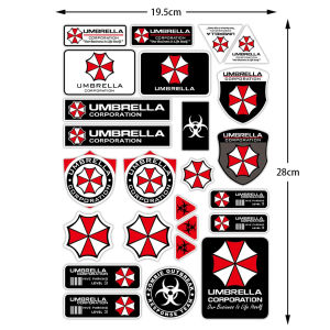 JDM Motorcycle Stickers for Resident Evil Umbrella Helmet Body Decals for HONDA Click V3 V2 PCX ADV YAMAHA MT07 MT09 R1 Xmax Nmax Kawasaki DUCATI Vespa