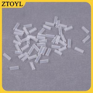 ZTOYL 50 cái chuỗi hạt chống mất bìa mặt dây chuyền thẻ Acrylic chuỗi rơi ra khỏi vòng chìa khóa bảo vệ bìa để ngăn chặn rơi chuỗi hạt