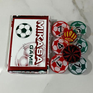 Biji Karambol Super Diameter Besar / Jumbo Motif Mikasa Lama / Random | koin krambol 2 lapis tebal 5 mm original | 1 set buah kerambol 5mm glossy | coin bola carambol | anak carrom games