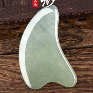 天然玉石刮痧板面部全身通用脸部颈椎刮痧仪器家用经络刷瘦脸神器Natural Jade Gua Sha Scraping Board Facial General Purpose Facial Cervical Gua Sha Scraping Instrument Household Meridian Brush Face-lifting Artifact
